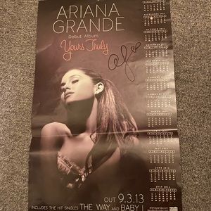 Ariana Grande signed poster